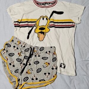 Disney Goofy pajama set shorts medium